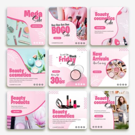 Beauty Products Sale Social Media Designs