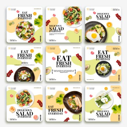 Healthy Food Social Media Designs